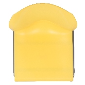 HERCULES Series 880 lb. Capacity Yellow Full Back Contoured Stack Chair with Gray Powder Coated Sled Base, RUT-238A-YL-GG