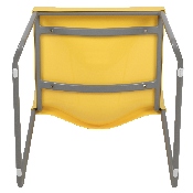 HERCULES Series 880 lb. Capacity Yellow Full Back Contoured Stack Chair with Gray Powder Coated Sled Base, RUT-238A-YL-GG