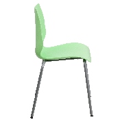 HERCULES Series 770 lb. Capacity Green Stack Chair with Lumbar Support and Silver Frame, RUT-288-GREEN-GG