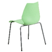 HERCULES Series 770 lb. Capacity Green Stack Chair with Lumbar Support and Silver Frame, RUT-288-GREEN-GG