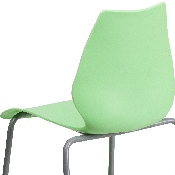HERCULES Series 770 lb. Capacity Green Stack Chair with Lumbar Support and Silver Frame, RUT-288-GREEN-GG