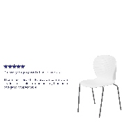 HERCULES Series 551 lb. Capacity White Stack Chair, RUT-3-WH-GG