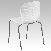 HERCULES Series 551 lb. Capacity White Stack Chair, RUT-3-WH-GG