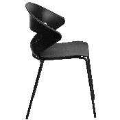 HERCULES Series 440 lb. Capacity Black Stack Chair, RUT-4-BK-GG