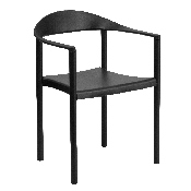 HERCULES Series 1000 lb. Capacity Black Plastic Cafe Stack Chair, RUT-418-BK-GG