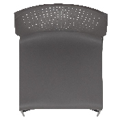 HERCULES Series 661 lb. Capacity Gray Full Back Stack Chair with Black Powder Coated Frame, RUT-438-GY-GG