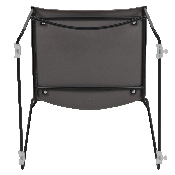 HERCULES Series 661 lb. Capacity Gray Full Back Stack Chair with Black Powder Coated Frame, RUT-438-GY-GG