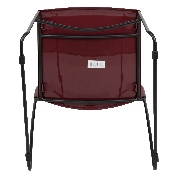 HERCULES Series 661 lb. Capacity Burgundy Stack Chair with Air-Vent Back and Black Powder Coated Sled Base, RUT-498A-BY-GG