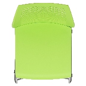 HERCULES Series 661 lb. Capacity Green Stack Chair with Air-Vent Back and Gray Powder Coated Sled Base, RUT-498A-GN-GG