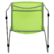 HERCULES Series 661 lb. Capacity Green Stack Chair with Air-Vent Back and Gray Powder Coated Sled Base, RUT-498A-GN-GG
