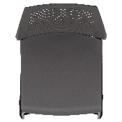 HERCULES Series 661 lb. Capacity Gray Stack Chair with Air-Vent Back and Black Powder Coated Sled Base, RUT-498A-GY-GG
