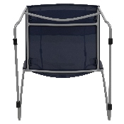 HERCULES Series 661 lb. Capacity Navy Stack Chair with Air-Vent Back and Gray Powder Coated Sled Base, RUT-498A-NY-GG