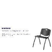 HERCULES Series 880 lb. Capacity Black Plastic Stack Chair, RUT-D01-BK-GG