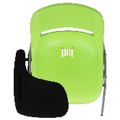 Green Ergonomic Shell Chair with Right Handed Flip-Up Tablet Arm, RUT-EO1-GN-RTAB-GG