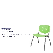 HERCULES Series 880 lb. Capacity Green Plastic Stack Chair with Titanium Gray Powder Coated Frame, RUT-F01A-GN-GG