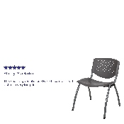 HERCULES Series 880 lb. Capacity Gray Plastic Stack Chair with Titanium Gray Powder Coated Frame, RUT-F01A-GY-GG
