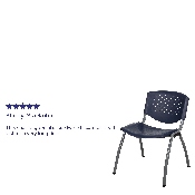 HERCULES Series 880 lb. Capacity Navy Plastic Stack Chair with Titanium Gray Powder Coated Frame, RUT-F01A-NY-GG