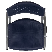 HERCULES Series 880 lb. Capacity Navy Plastic Stack Chair with Titanium Gray Powder Coated Frame, RUT-F01A-NY-GG