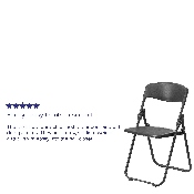 HERCULES Series 500 lb. Capacity Heavy Duty Black Plastic Folding Chair with Built-in Ganging Brackets, RUT-I-BLACK-GG
