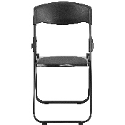 HERCULES Series 500 lb. Capacity Heavy Duty Black Plastic Folding Chair with Built-in Ganging Brackets, RUT-I-BLACK-GG