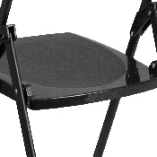 HERCULES Series 500 lb. Capacity Heavy Duty Black Plastic Folding Chair with Built-in Ganging Brackets, RUT-I-BLACK-GG