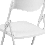 HERCULES Series 500 lb. Capacity Heavy Duty White Plastic Folding Chair with Built-in Ganging Brackets, RUT-I-WHITE-GG