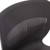 HERCULES Series Commercial Grade 770 lb. Capacity Ergonomic Stack Chair with Lumbar Support and Silver Steel Frame - Gray, RUT-NC618-GY-GG
