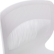 HERCULES Series Commercial Grade 770 lb. Capacity Ergonomic Stack Chair with Lumbar Support and Silver Steel Frame - White, RUT-NC618-WH-GG