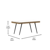 Evin Boho 4 Piece Indoor/Outdoor Rope Rattan Patio Conversation Set with Tempered Glass Top Coffee Table and Cream Cushions, Natural, SB-1960-CREAM-GG