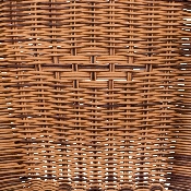 Cadiz Series Burning Brown Rattan Restaurant Patio Chair with Dark Red Bamboo-Aluminum Frame, SDA-AD632009D-1-GG