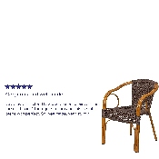 Cadiz Series Dark Brown Rattan Restaurant Patio Chair with Red Bamboo-Aluminum Frame, SDA-AD632009D-2-GG