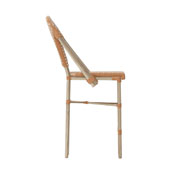 Lourdes Stackable Indoor/Outdoor French Bistro 26" High Counter Height Stool, Commercial Grade, Natural/White and Light Natural Finish, SDA-AD642001-F-CS-NATWH-LTNAT-GG