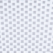 Lourdes Indoor/Outdoor Commercial Thonet French Bistro Stacking Chair, White and Gray PE Rattan and Bamboo Print Aluminum Frame in Natural, SDA-AD642002S-WHGY-NAT-GG