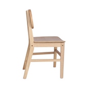 Jacob Set of 2 Commercial Cane Rattan Dining and Event Chairs with Solid Wood Frame and Seat, Natural, SK-220902-NAT-GG
