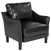 Asti Upholstered Chair in Black LeatherSoft, SL-SF915-1-BLK-GG