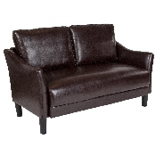 Asti Upholstered Loveseat in Brown LeatherSoft, SL-SF915-2-BRN-GG