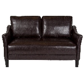 Asti Upholstered Loveseat in Brown LeatherSoft, SL-SF915-2-BRN-GG