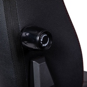 Falco Ergonomic High Back Adjustable Gaming Chair with 4D Armrests, Headrest Pillow, and Adjustable Lumbar Support, Black with Red Stitching, SY-088-RD-GG