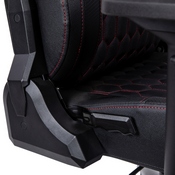Falco Ergonomic High Back Adjustable Gaming Chair with 4D Armrests, Headrest Pillow, and Adjustable Lumbar Support, Black with Red Stitching, SY-088-RD-GG
