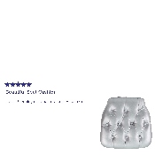 Hard Silver Tufted Vinyl Chiavari Chair Cushion, SZ-TUFT-SIL-GG