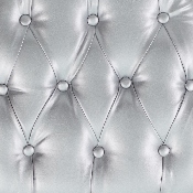 Hard Silver Tufted Vinyl Chiavari Chair Cushion, SZ-TUFT-SIL-GG