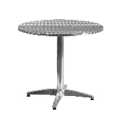 31.5'' Round Aluminum Indoor-Outdoor Table with Base, TLH-052-3-GG