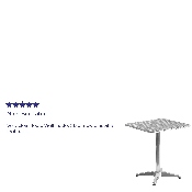23.5'' Square Aluminum Indoor-Outdoor Table with Base, TLH-053-1-GG