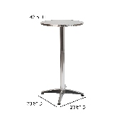 23.5" Round Aluminum Indoor-Outdoor Bar Height Table, TLH-059B-GG