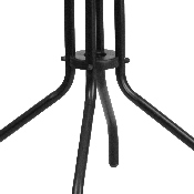 23.75'' Round Tempered Glass Metal Table, TLH-070-1-GG