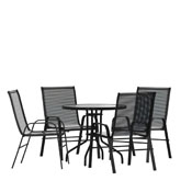 Brazos 5 Piece Outdoor Patio Dining Set - 31.5