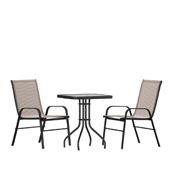 Brazos 3 Piece Outdoor Patio Dining Set - 23.5