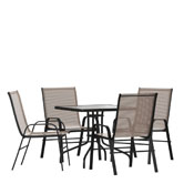 Brazos 5 Piece Outdoor Patio Dining Set - 31.5