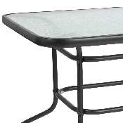 31.5" x 55" Rectangular Tempered Glass Metal Table, TLH-089-GG