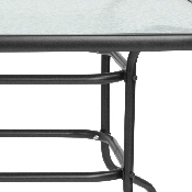 31.5" x 55" Rectangular Tempered Glass Metal Table, TLH-089-GG